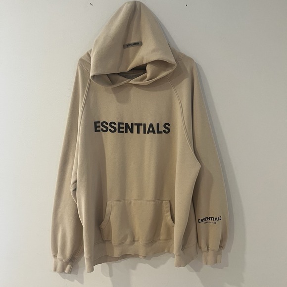 Fear of God Other - Fear Of God Essentials Hoodie Men's Large Beige Tan Oversized Boxy Pullover FOG